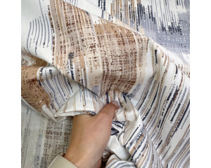 Ранфорс штрихи кофе