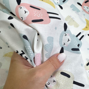 Ранфорс барашки розовые