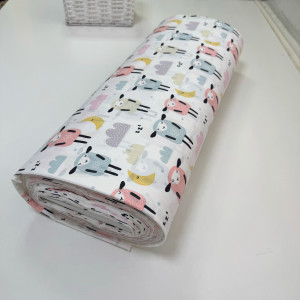 Ранфорс барашки розовые