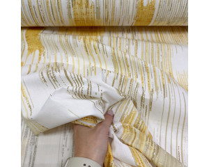 Ранфорс штрихи желтые 