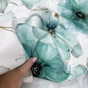 Сатин цветы 125