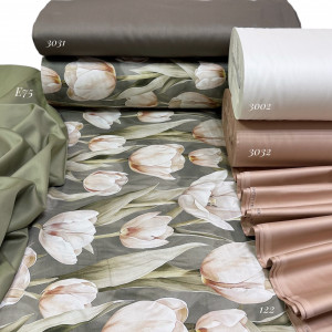 Сатин цветы 122