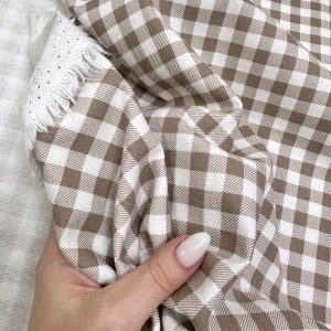 Фланель клетка тауп