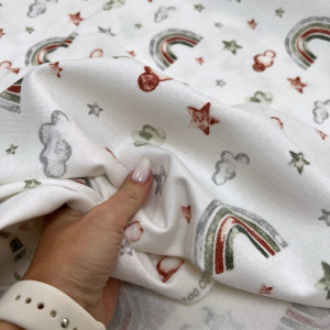 Фланель радуги-звезды