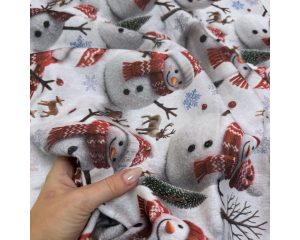 Фланель снеговики