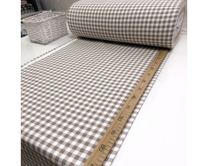 Фланель клетка тауп