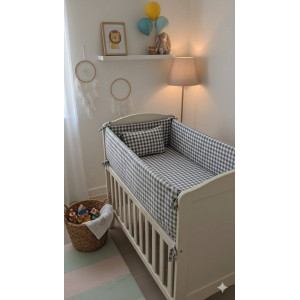 Фланель клетка серая