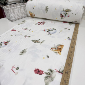 Фланель снеговички