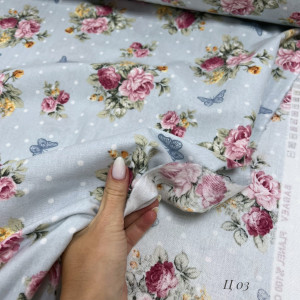 Фланель цветы 03