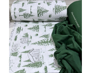 Фланель пыльный изумруд