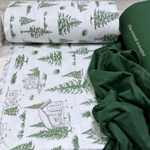 Фланель пыльный изумруд