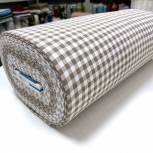 Фланель клетка тауп