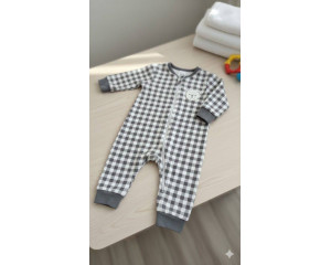 Фланель клетка серая