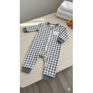 Фланель клетка серая