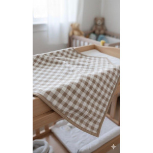 Фланель клетка тауп