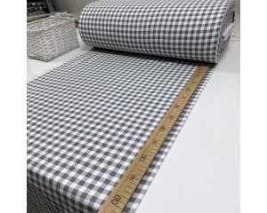 Фланель клетка серая