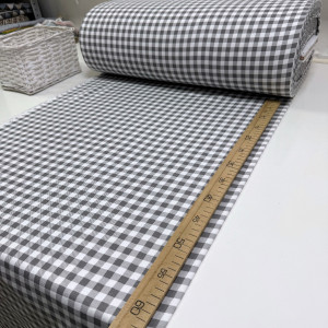 Фланель клетка серая