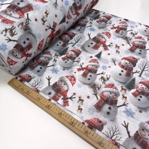 Фланель снеговики
