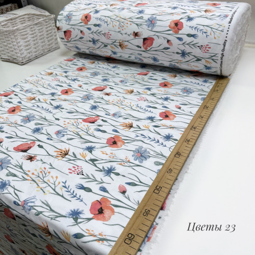 Фланель цветы 23