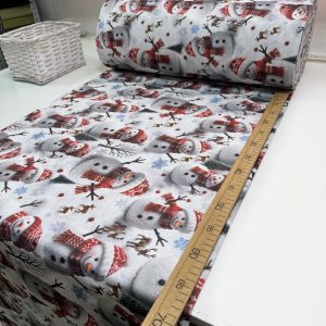 Фланель снеговики