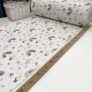 Фланель радуги-звезды