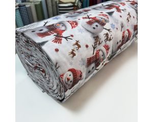 Фланель снеговики