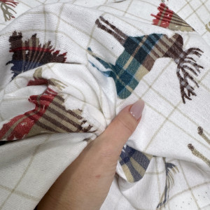 Фланель олени на клетке