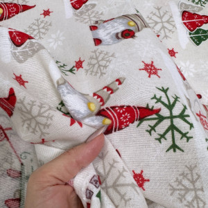 Фланель гномики пыльный крем