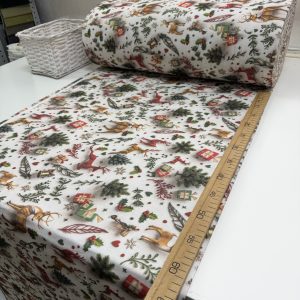 Фланель олени с нотами