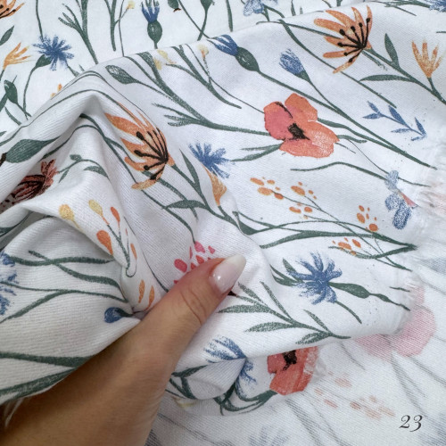 Фланель цветы 23