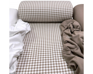 Фланель клетка тауп