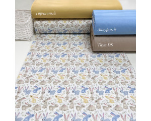 Ранфорс зайки голубые