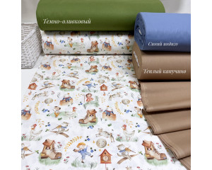 Ранфорс сказочные персонажи на белом