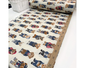 Ранфорс мишки на кремовом