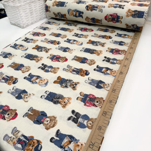 Ранфорс мишки на кремовом