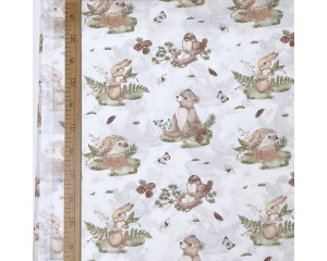 Ранфорс зверята бежево-оливковые