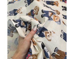 Ранфорс мишки на кремовом