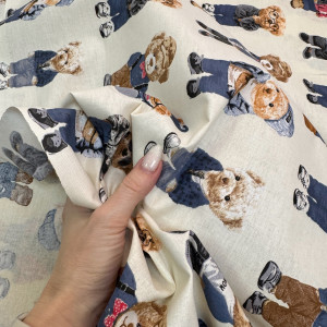 Ранфорс мишки на кремовом