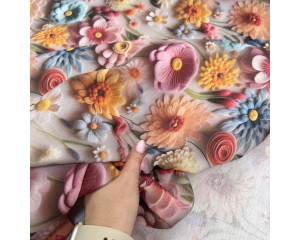 Ранфорс 5D цветы фетр