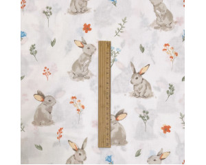 Ранфорс кролики на белом