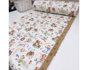 Ранфорс сказочные персонажи на белом