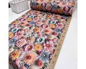 Ранфорс 5D цветы фетр