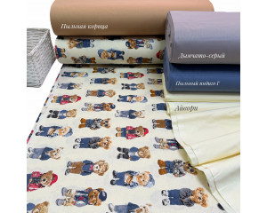 Ранфорс мишки на кремовом