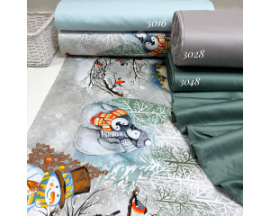 Сатин совы серые НГ