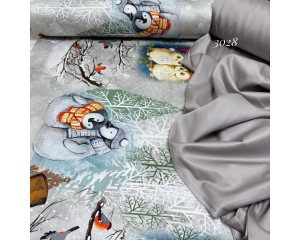 Сатин совы серые НГ