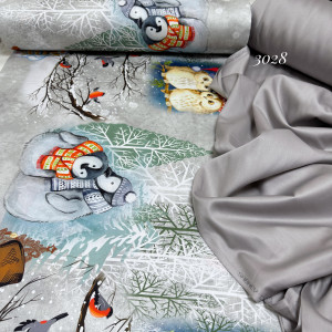 Сатин совы серые НГ