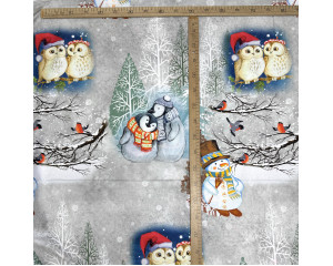 Сатин совы серые НГ