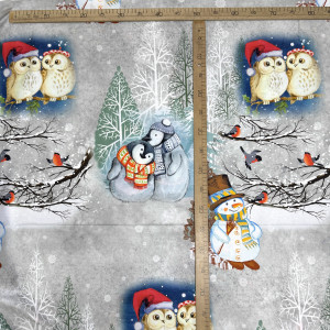 Сатин совы серые НГ