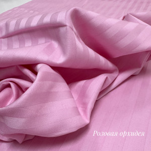 Страйп-сатин розовая орхидея