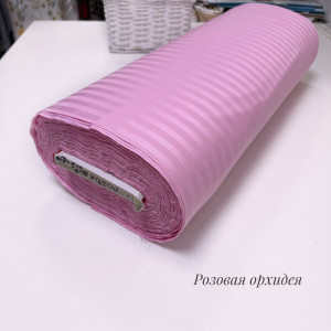 Страйп-сатин розовая орхидея